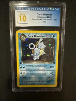 Pokemon TCG Dark Blastoise Holo Rare Team Rocket 1st Edition CGC Pristine 10 #3 - Image 1