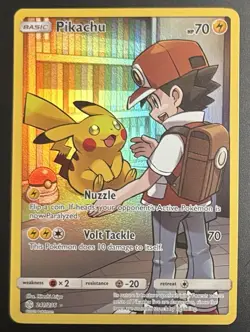 Pokemon Pikachu 241/236 Secret Rare SM12 Cosmic Eclipse Full Art Holo M/NM - Image 1