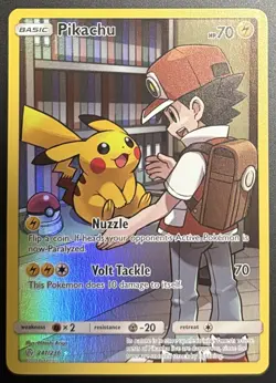 Pokemon Pikachu 241/236 Secret Rare SM12 Cosmic Eclipse Full Art Holo M/NM - Image 2