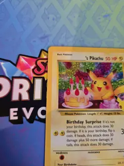 Mint Birthday Pikachu 24 Holo Rare 2021 Pokemon 25th Anniversary Celebrations - Image 4
