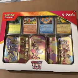 Pokemon TCG Scarlet & Violet 151 Mini Tins Costco Bundle, 5 Pack - Sealed - Image 1