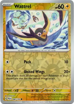 💥Pokemon - Wattrel - Reverse Holo - 080/193 - Paldea Evolved - (NM) 💥 - Image 1
