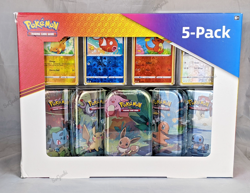 Pokemon TCG Tin Kanto Power 5 Mini Tin Box Set Costco Exclusive NEW Sealed 820650100642 - Image 1