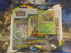 Pokemon Unbroken Bonds 3-Pack Blister - Three Booster Packs With Sceptile Promo - Image 1