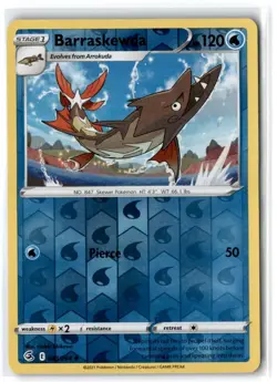2021 Sword & Shield - Fusion Strike Barraskewda #83 Stage 1/Uncommon Reverse - Image 1