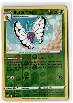 2021 Sword & Shield - Fusion Strike Butterfree #3 Stage 2/Rare Reverse Holo - Image 1