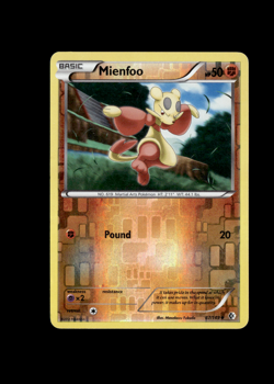 Pokemon 2012 Moderate Play Mienfoo Boundaries Crossed REVERSE 87/149 Card - Image 1