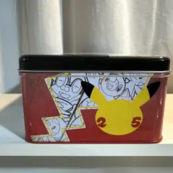 Pokemon Trading Card Game 25th Anniversary Tin Lunch Box Pikachu 2021 Nintendo - Image 2