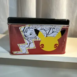Pokemon Trading Card Game 25th Anniversary Tin Lunch Box Pikachu 2021 Nintendo - Image 4