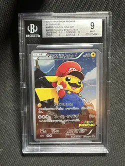 BGS 9 Mario Pikachu Full Art Holo 294/XY-P Xy Promos (Japanese) Pokemon Card - Image 1