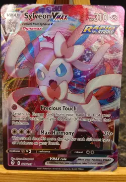 Sylveon VMAX Rapid Strike Evolving Skies Ultra Rare Card 075/203 NM Condition - Image 1