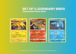 Articuno, Zapdos, Moltres Cosmos Holo 3 CARD SET 021/172 036/195 48/185 NM - Image 1
