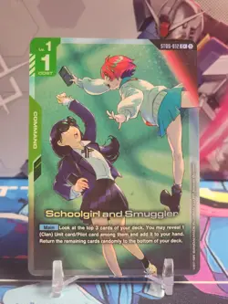 Schoolgirl and Smuggler (C+) ST06-012 Gundam TCG Card Game *Dual Impact *English - Image 1