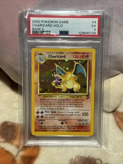 Pokemon 2000 Game Base II Charizard Holo Card PSA 5 - Image 1