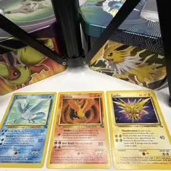 Pokemon TCG Zapdos,moltres And Articuno Fossil Vintage 3 Card Lot Non Holo LP - Image 2