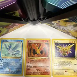 Pokemon TCG Zapdos,moltres And Articuno Fossil Vintage 3 Card Lot Non Holo LP - Image 3