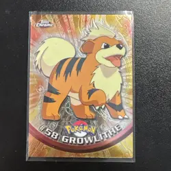 Spectra Pokemon Topps Chrome 2000 TV #58 Growlithe Holo Vintage Trading Card LP - Image 1