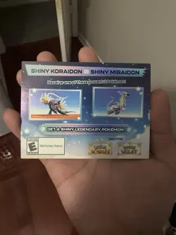 Pokemon Scarlet and Violet Shiny Legendary Code Card. New And Unscratched. - Image 1