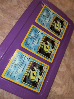 All 3 ! Pokemon Gyrados Holo Rare Base Set 1999 Vintage Card Moderately Played - Image 4