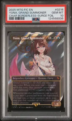 PSA 10 Magic the Gathering MTG Yuna, Grand Summoner Surge Foil 216 Final Fantasy - Image 1