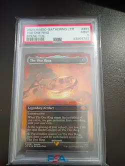 MTG The One Ring Borderless Foil PSA 9 Lord of the Rings LTR MT 451 - Image 1