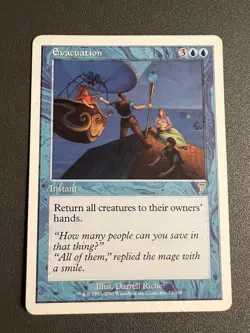 1x MTG Evacuation - 7th Edition (7ED) #72 - Magic the Gathering - MP - Image 1