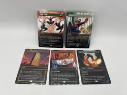 MTG Secret Lair Marvel Spiderman Heroic Deeds Non Foil Edition Set Of 5 - Image 1