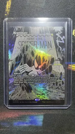 Borderless Foil Reanimate, MTG, Marvel's Spider-Man, Magic the Gathering, 20 - Image 1