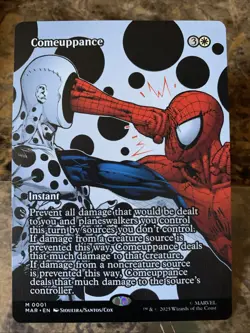MTG TCG SpiderMan Comeuppance Borderless 0001 Regular Mythic - Image 1