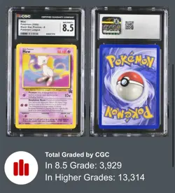 Mew 8 Wotc Black Star Promo Pokemon League Regular 2000 CGC 8.5 NM/MINT+ - Image 1
