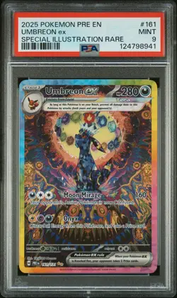 2025 POKEMON PRE EN-PRISMATIC EVOLUTIONS #161 UMBREON EX PSA 9 - Image 1