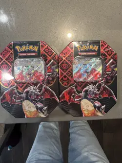 Pokemon Paldean Fates Charizard Tins sealed X2 - Image 1