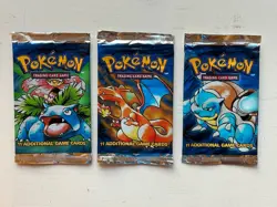 Pokemon Base Set **EMPTY** Booster Unlimited Packs Complete Set NM-MINT - Image 1