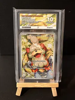 Pokemon Hisuian Growlithe Twilight Masquerade 181/167 ACE 10 Perfect Subgrades - Image 1