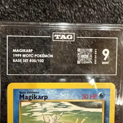 Magikarp 35/102 TAG 9 MINT Base Set Rare Pokemon - Image 3