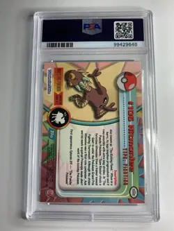2000 Topps Pokemon #106 Hitmonlee Series 2 PSA 8 NM-MT - Image 2