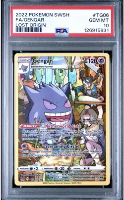 Gengar TG06/TG30 PSA 10 Gem Mint Lost Origin Trainer Gallery Pokemon Full Art - Image 1