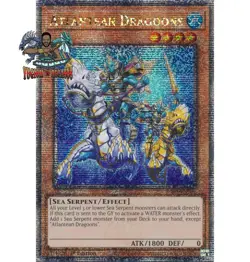 Yugioh! 1x Atlantean Dragoons RA03-EN006 Quarter Century Secret Rare 1st Ed NM - Image 1