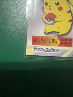 POKEMON Topps Card PIKACHU # 25 Non Holo Black Logo TV Animation 1999 - Image 3