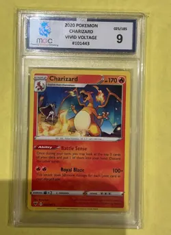 Charizard Pokemon Card - Vivid Voltage Non-Holo - Graded 9 MGC Majesty - Image 1