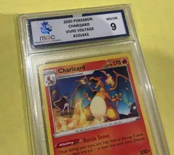 Charizard Pokemon Card - Vivid Voltage Non-Holo - Graded 9 MGC Majesty - Image 2