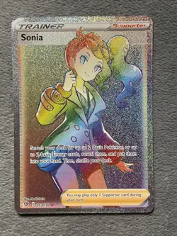 Sonia 203/192 Full Art Rainbow Secret Rare Holo Pokemon Card Rebel Clash 2020 - Image 1