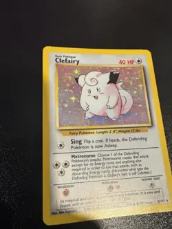 Pokemon TCG Clefairy Base Set Holo Unlimited Rare Card 5/102 NM/LP - Image 3