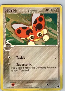 Pokemon TCG Ledyba EX Dragon Frontiers 53/101 Regular Common Card Played MP - Image 1