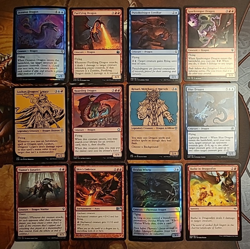 12x MTG Dragon Cards Lozhan Showcase Foils Red Blue Lot Magic the Gathering!!! - Image 1