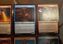 12x MTG Dragon Cards Lozhan Showcase Foils Red Blue Lot Magic the Gathering!!! - Image 5