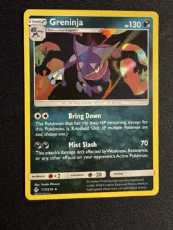 Pokemon TCG Greninja 117/214 Unbroken Bonds Set Base Holo Rare Card NM/Mint - Image 1