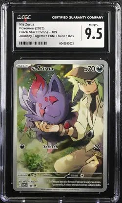 CGC 9.5 N's Zorua 189 Journey Together ETB Promo Card Alt Art - Image 1