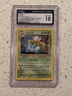 Ivysaur CLV 002/034 Pokemon Card - CGC 10 GRADED GEM MINT - TCG Classic - Image 2