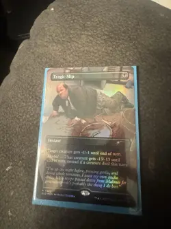 Tragic Slip(Kevin) (Borderless) - Dwight’s Destiny Secret Lair Foil - Image 1
